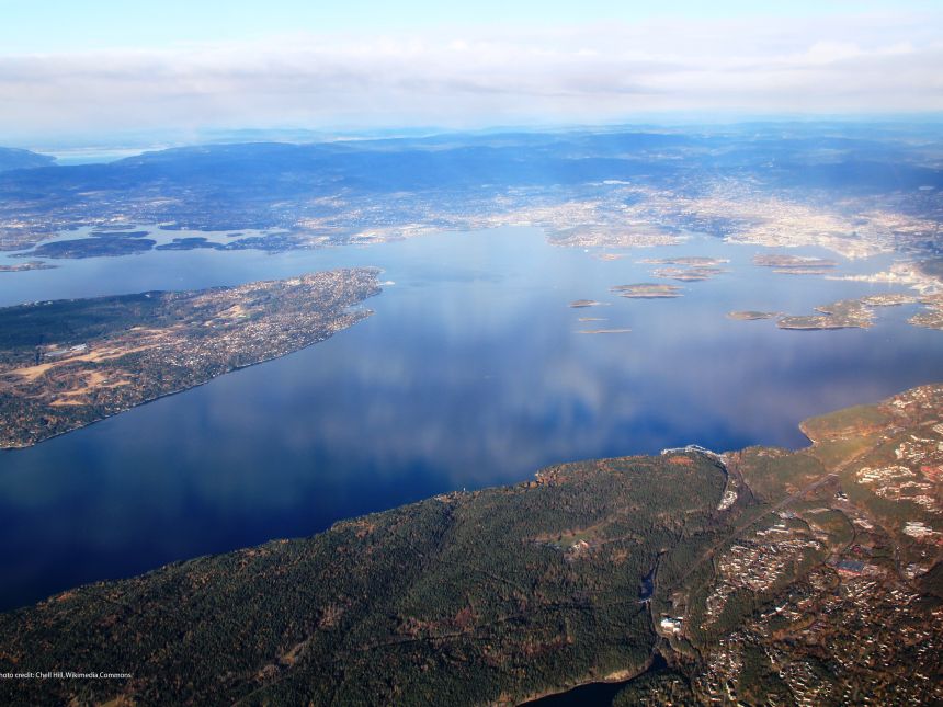 Flyfoto indre Oslofjord