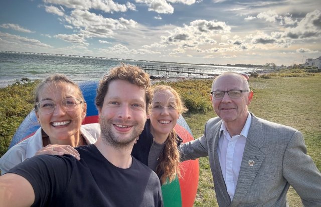 4 smiling researchers from NIVA looking at the camera. 2 men and 2 women.