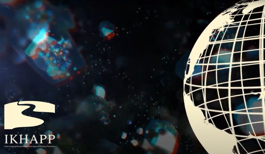 IKHAPP logo and a globe on dark background