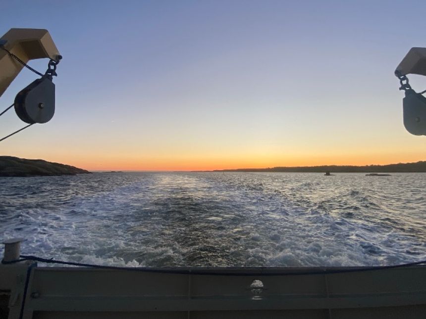 Solnedgang på oslofjorden