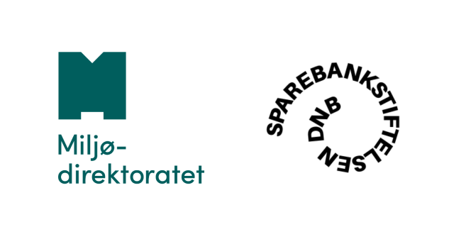 Miljødirektoratet og Sparebankstiftelsen sine logoer